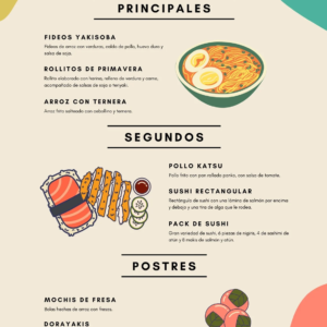 MENU DEL MEDIO DIA